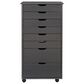Linon Home Decor Cary 8-Drawer Rolling Cart in Grey, , large