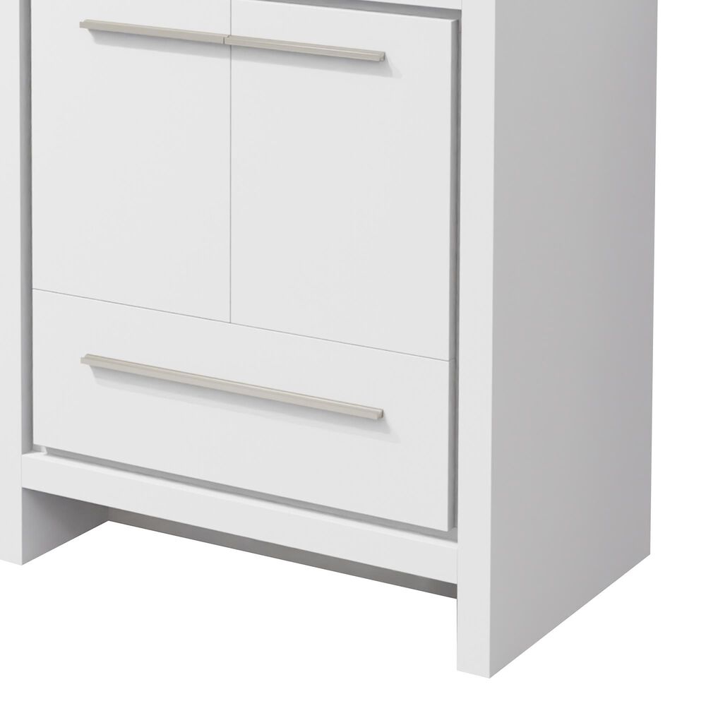 Lexora Home Lafarre 30" Single Bathroom Vanity in White with 2 cm White Quartz Top and Rectangular Sink, , large