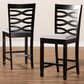 Baxton Studio Lanier Counter Height Pub Chair with Grey Cushion in Espresso Brown (Set of 2), , large