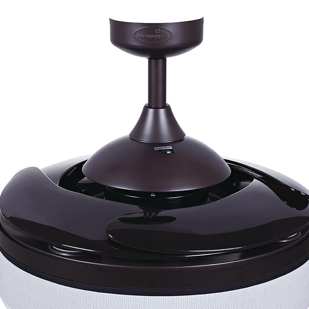 Beacon Lighting Fraser 48&quot; Retractable Blade and Amber AC Ceiling Fan with Light in Oil Rubbed Bronze, , large