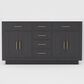 Lexora Home Abbey 60" Double Bathroom Vanity in Black Oak with 2 cm White Cultured Marble Top and Rectangular Sinks, , large