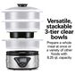Hamilton Beach 8.25-Quart 3-Tier Digital Food Steamer and Rice Cooker in Stainless Steel, , large