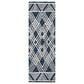 Safavieh Micro-Loop MLP155N 2"3" x 7" Navy and Ivory Runner, , large