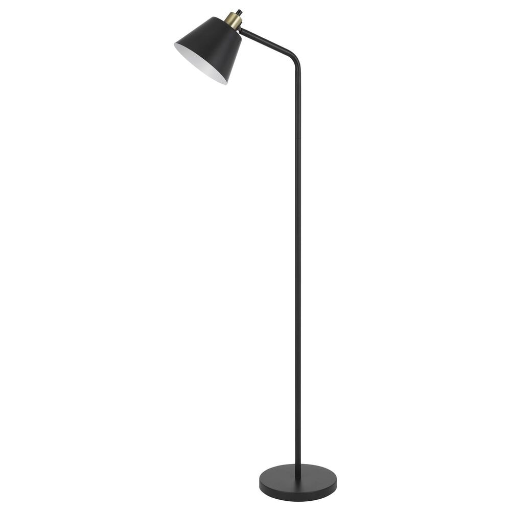 Cal Lighting BrassLine Floor Lamp in Matte Black, , large