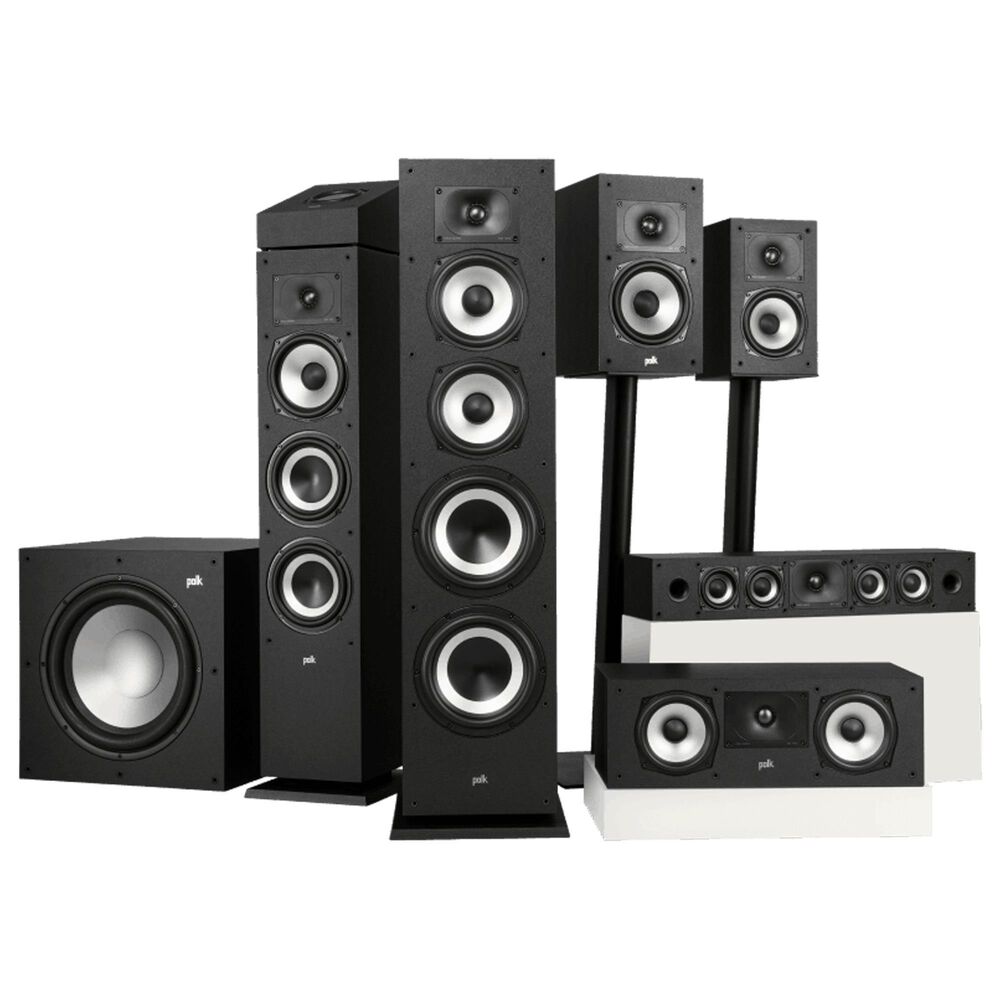 Polk Audio Slim Low Profile Speaker in Black, , large