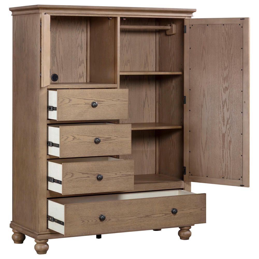 Riva Ridge Oxford 4-Drawer Chifferobe in Tan, , large