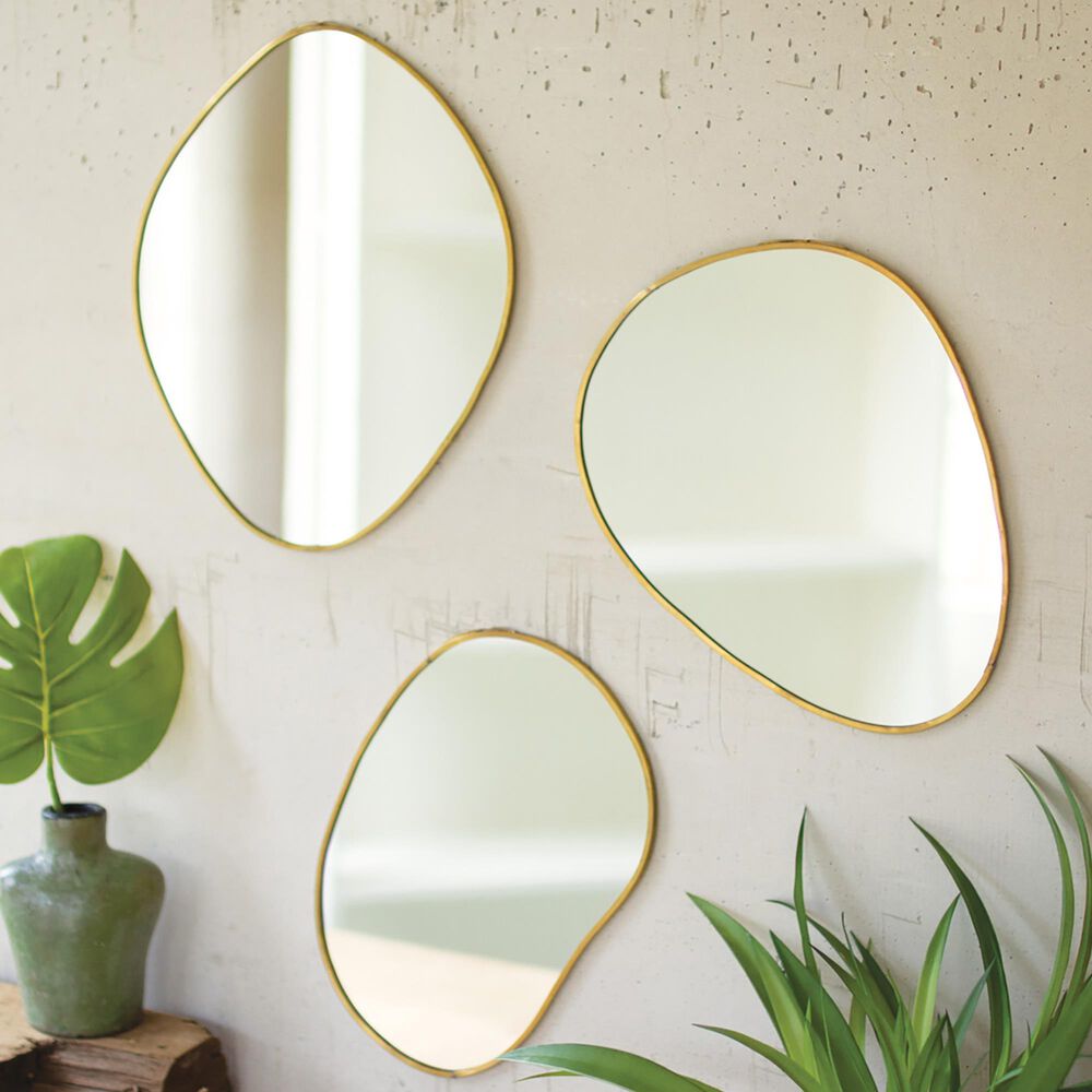 Kalalou Mirror in Brass (Set of 3), , large