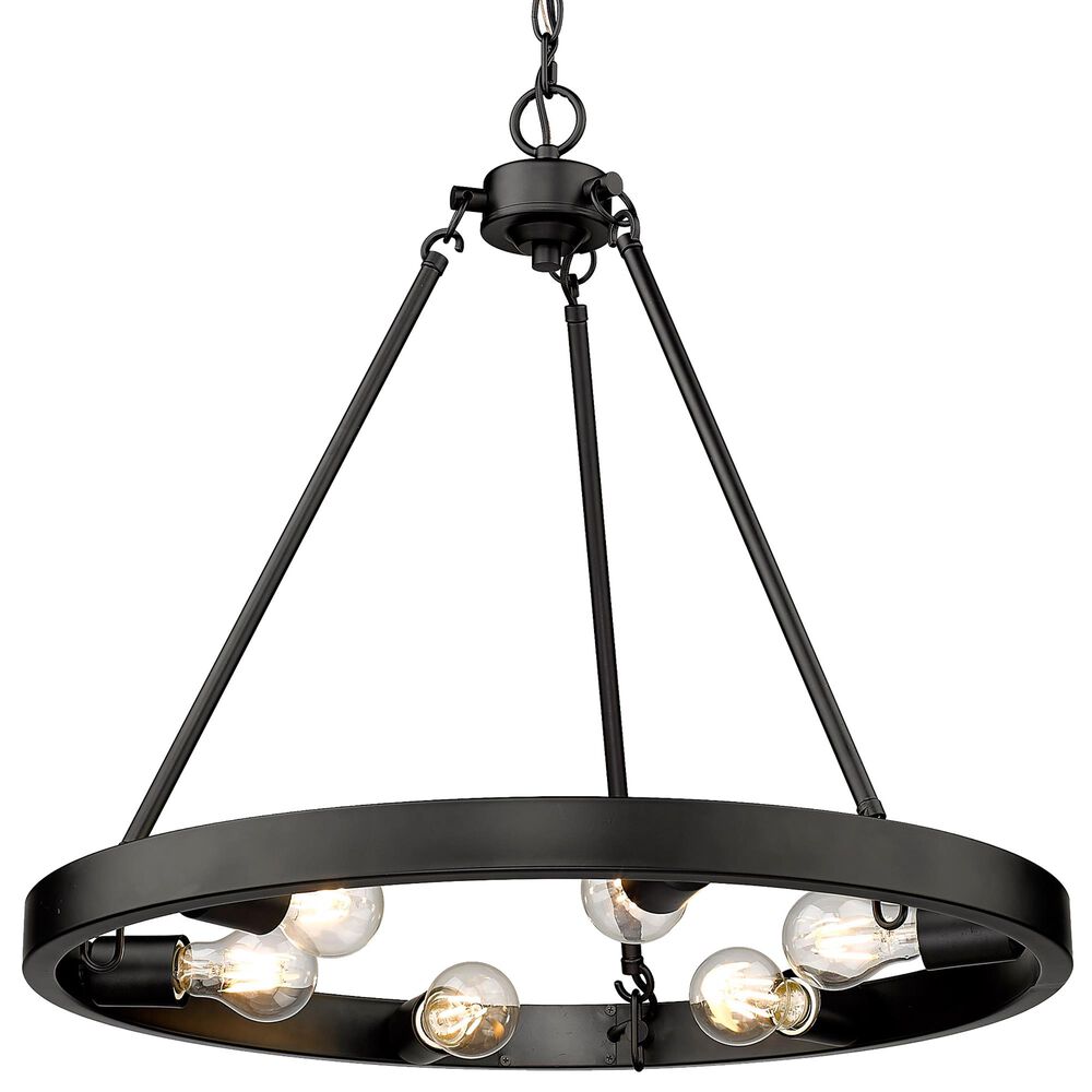 Golden Lighting Castile 6-Light Chandelier in Matte Black, , large