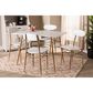 Baxton Studio Wayne 5-Piece Dining Set in White, , large