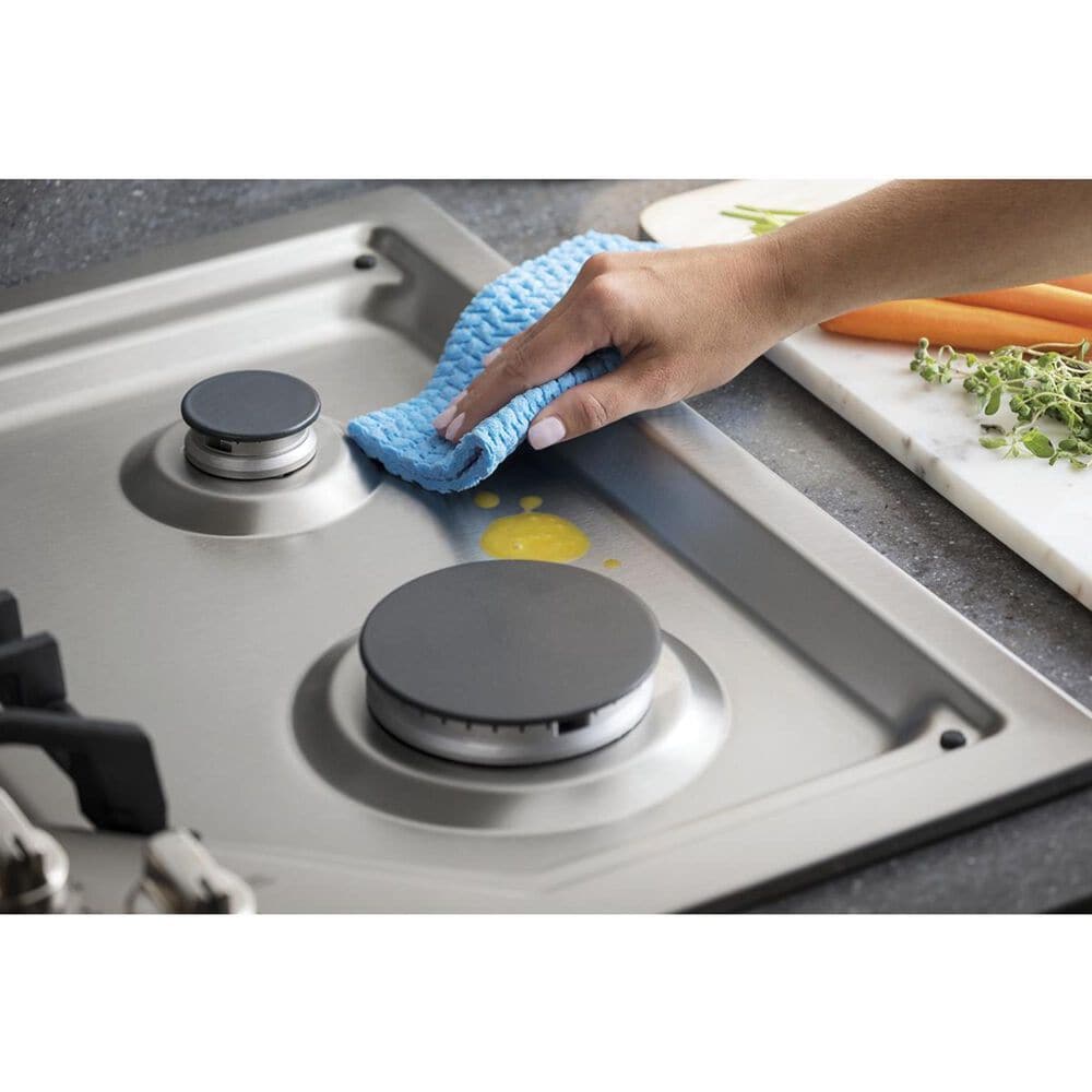 GE Profile 2- Piece Kitchen Bundle with a 30" Gas Cooktop and a 30" Built-In Combination Microwave/Wall Oven in Stainless Steel, , large