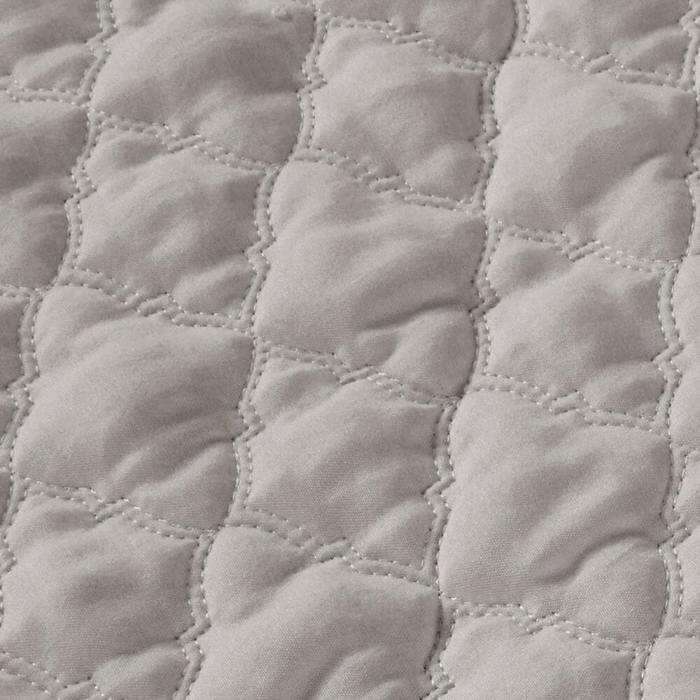 Jiangsu Royal Home Diamond Stitch Quilt 3pc-White-K, , large