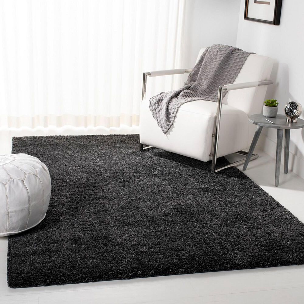 Safavieh August Shag AUG900H 6&#39; x 9&#39; Charcoal Area Rug, , large