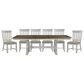 Hawthorne Furniture Drake 7-Piece Rectangular Dining Set in Rustic White and French Oak, , large