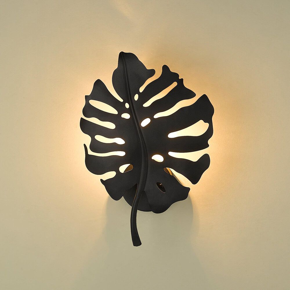 Golden Lighting Aruba 1-Light Wall Sconce in Natural Black, , large