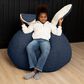Jaxx HopSeat Bunny Oval Shaped Large Bean Bag Chair in Blue, , large
