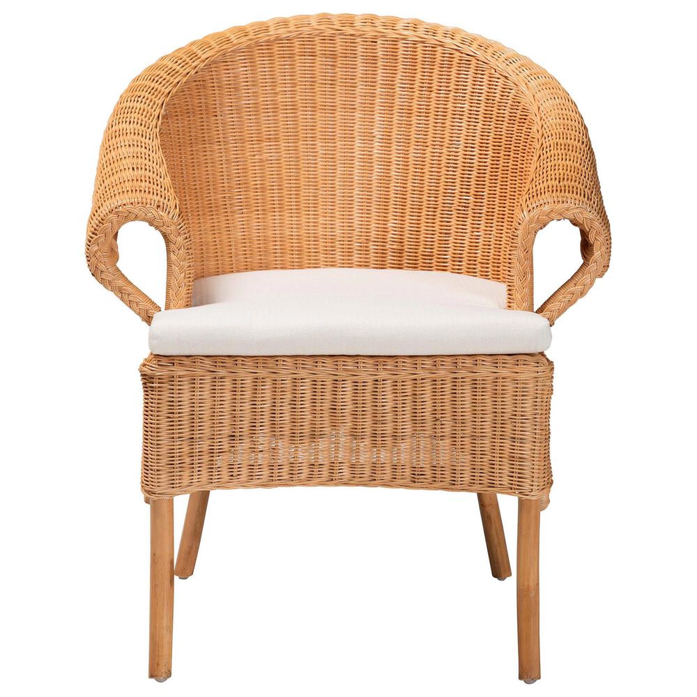 Baxton Studio Tamara Arm Chair in Light Honey, , large