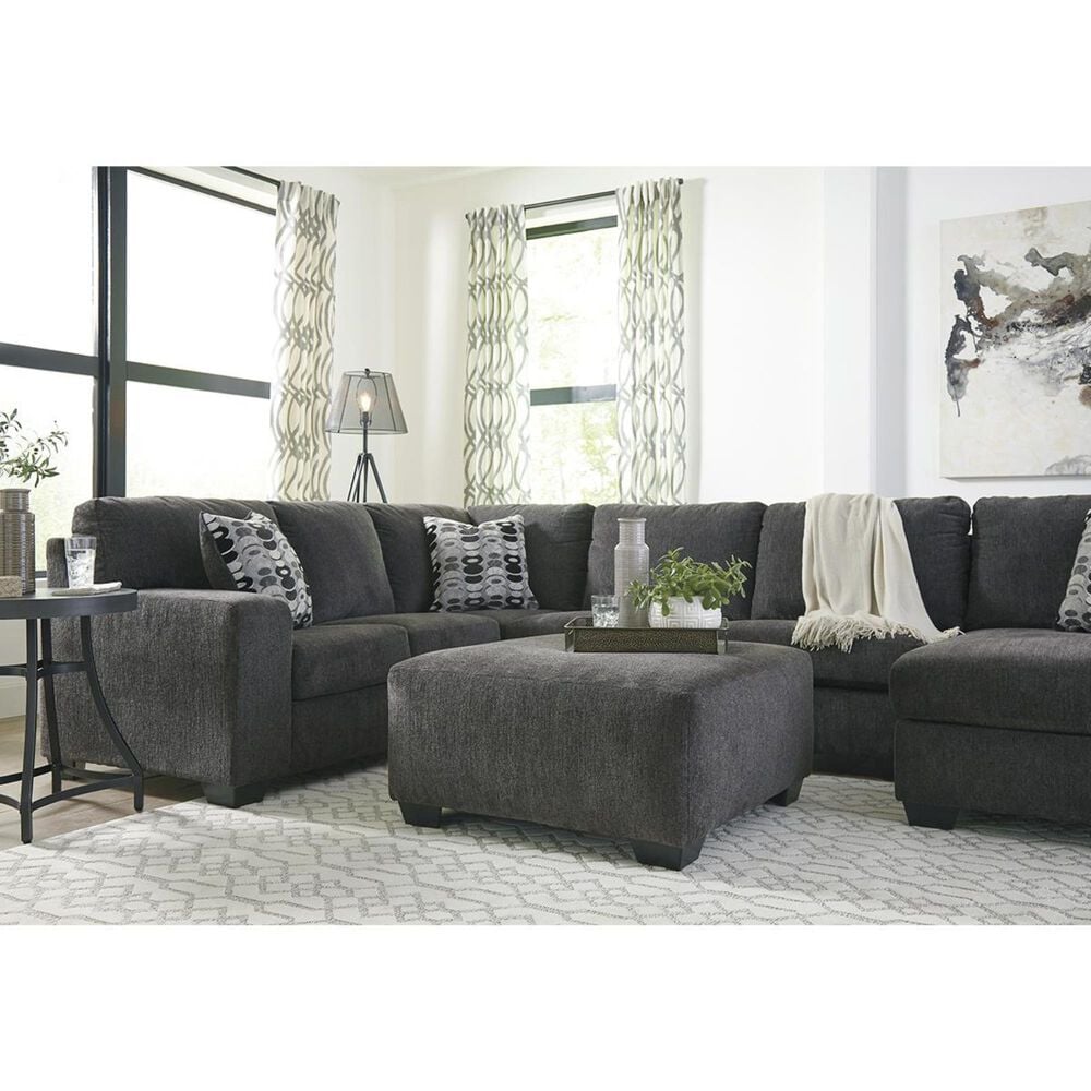 Ashley Ballinasloe Oversized Accent Ottoman in Smoke, , large