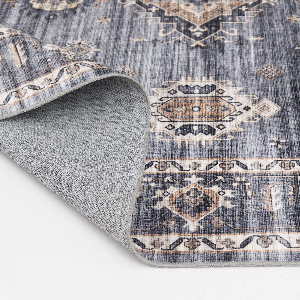 Central Oriental Rugease Raquel Light Gray and Beige 5' x 7' Area Rug, , large