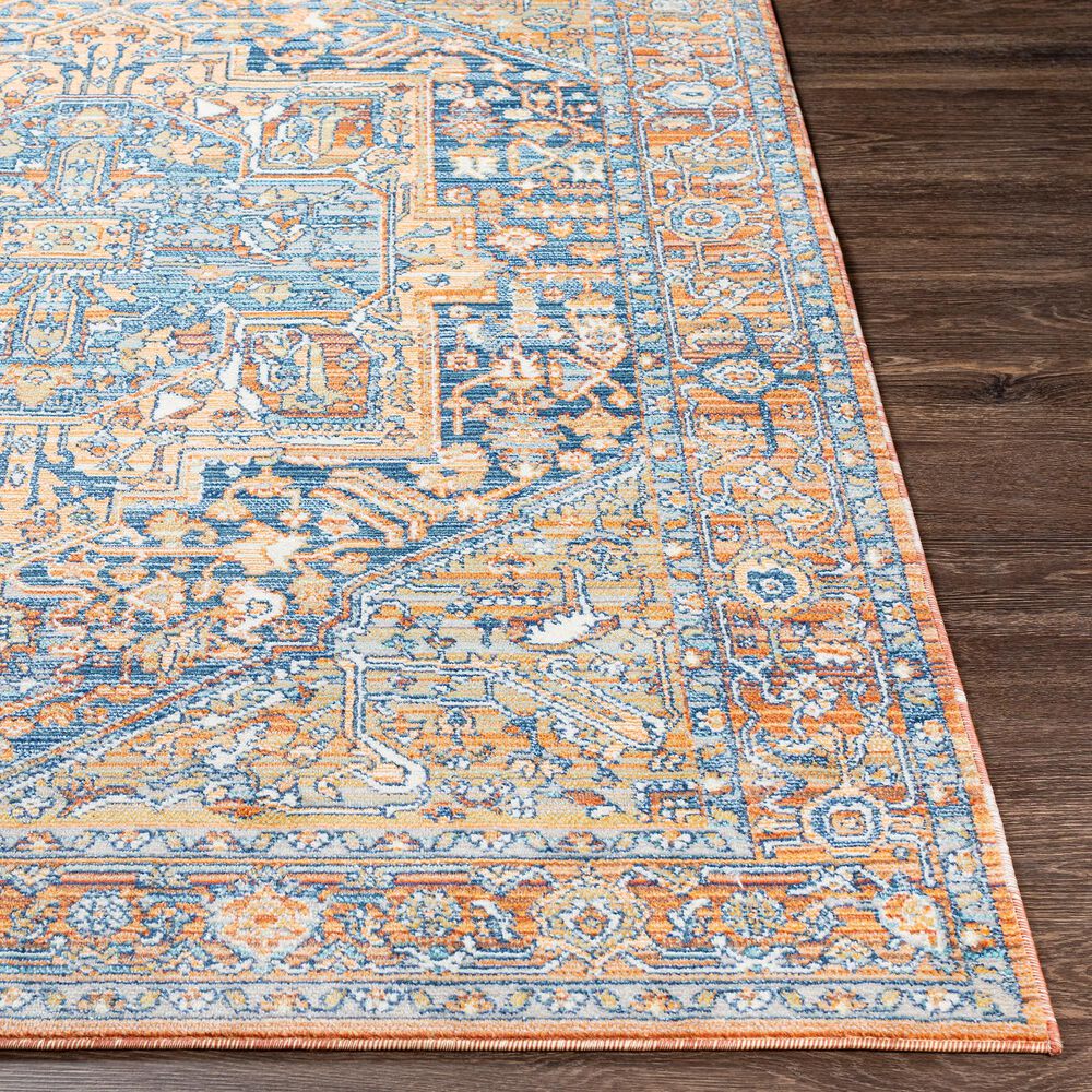 Surya Bodrum BDM-2325 5&#39;3&quot; x 7&#39;3&quot; Ivory, Orange, Saffron, Gray, Navy and Coral Area Rug, , large