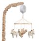 Lambs & Ivy Farmyard Friends Musical Baby Crib Mobile in White and Light Taupe, , large