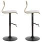 Lumisource Folia Swivel Barstool in Black and Light Grey (Set of 2), , large