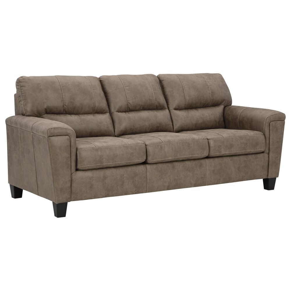 Ashley Navi Stationary Sofa and Loveseat Set in Fossil, , large