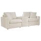 Ashley Modmax 3-Piece Stationary Loveseat with Storage Console in Oyster, , large