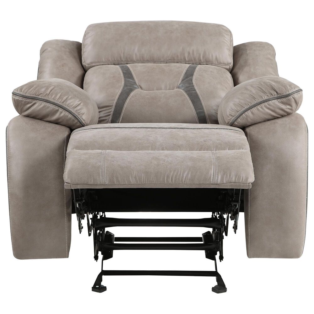 Steve Silver Tyson Manual Glider Recliner in Grey, , large
