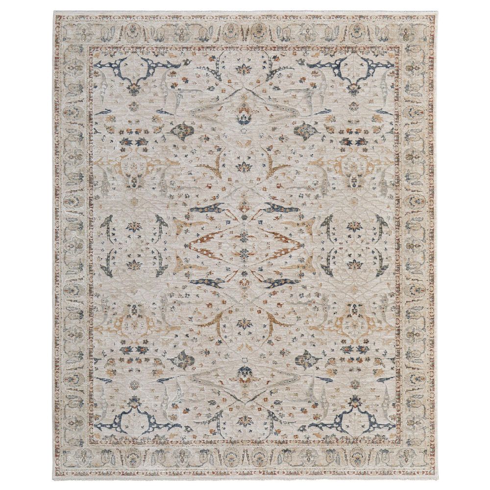 Feizy Pasha 6"6" x 9"6" Ivory and Blue Area Rug, , large