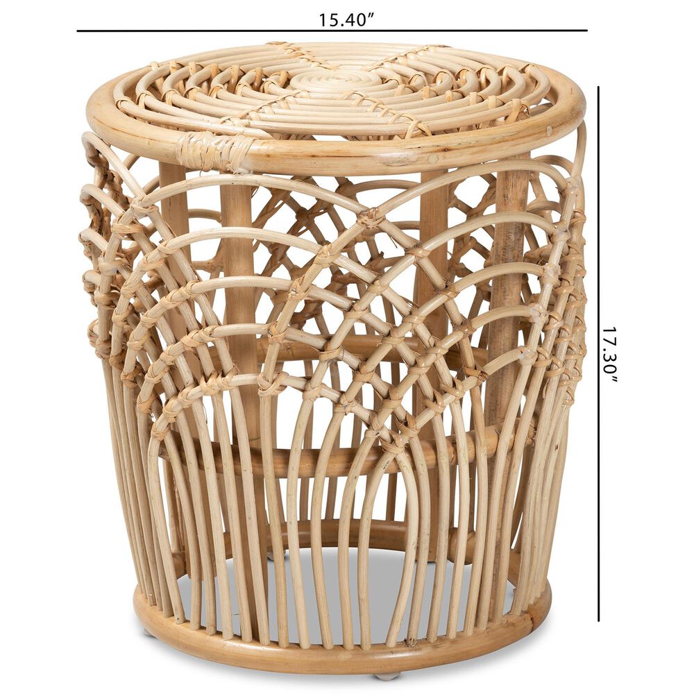 Baxton Studio Edena End Table in Natural Brown, , large