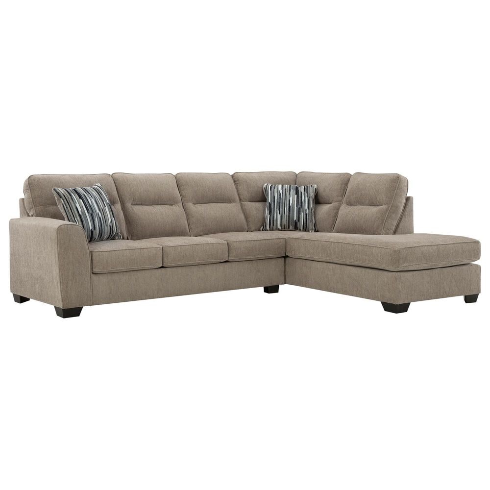 Ashley Olten 2-Piece Right Facing Sectional with Chaise in Mocha, , large
