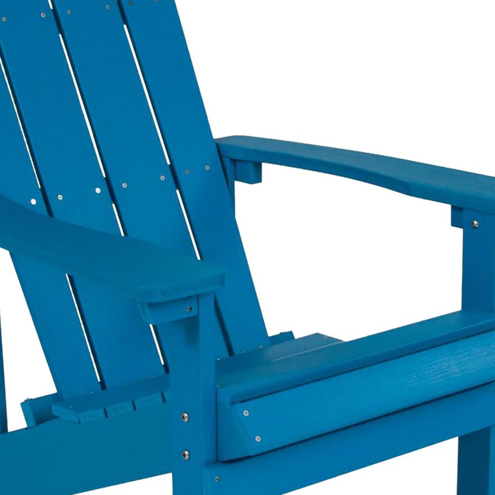 Flash Furniture Charlestown 3-Piece Adirondack Set in Blue, , large