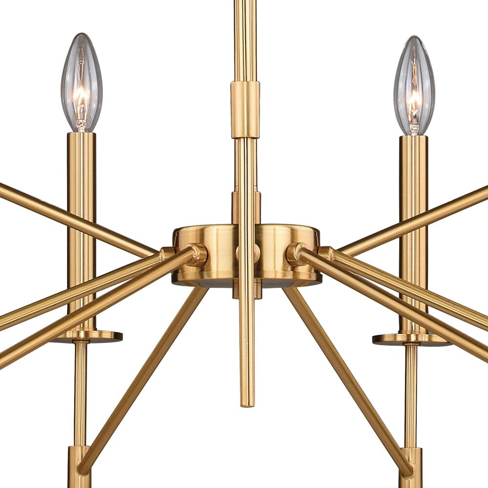 Vaxcel Kedzie 9-Light Chandelier in Natural Brass, , large
