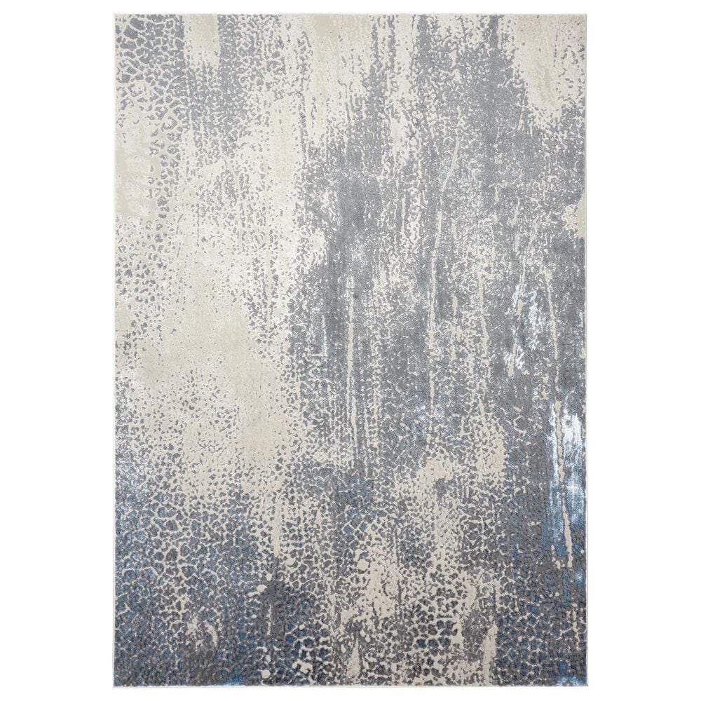 Feizy Azure 3401F 1"8" x 2"10" Gray and Blue Area Rug, , large