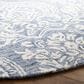 Safavieh Micro-Loop MLP512M 5" Round Blue and Ivory Area Rug, , large