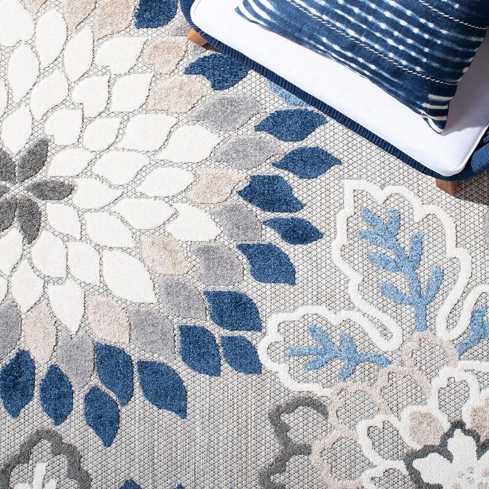 Safavieh Cabana 6&#39;7&quot; Square Grey and Blue Area Performance Rug, , large