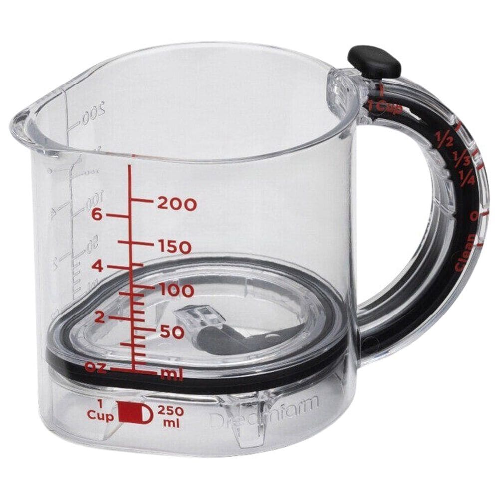 Dreamfarm Upcup Scrape Up Measuring Cup in Clear, , large