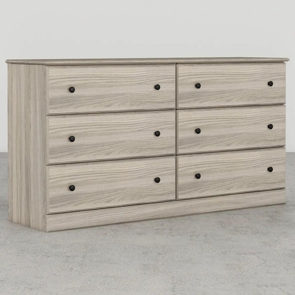 Lemoore Essential 59&quot; 6-Drawer Dresser in Swedish Grey Elm, , large