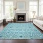 Dalyn Rug Company Portico Teal, Ivory, Navy, Copper, Fern and Silver 5" x 7"6" Area Rug, , large