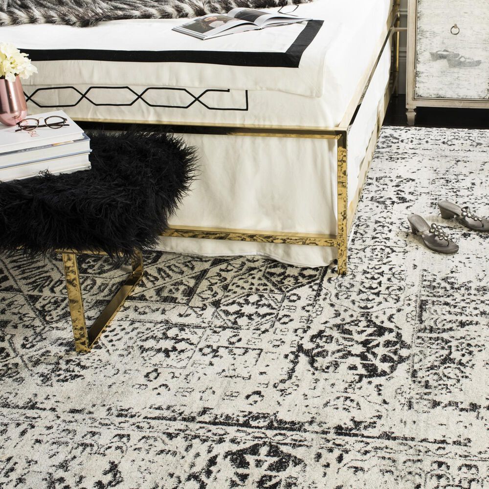Safavieh Evoke EVK260T 10&#39; x 14&#39; Ivory and Black Area Rug, , large