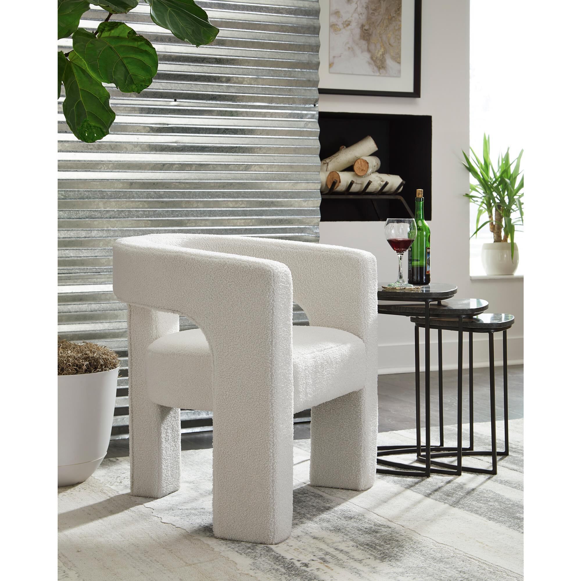 Ashley Landick Accent Chair in Ivory