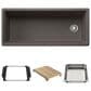 Blanco Inteos 45" Undermount Single Bowl Kitchen Sink in Volcano Gray, , large