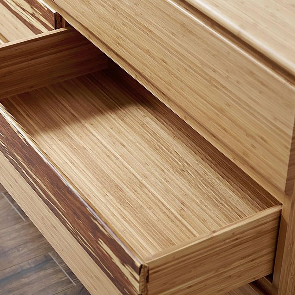 Natural Bamboo Furnishings 6 Drawer Double Dresser in Caramelized, , large