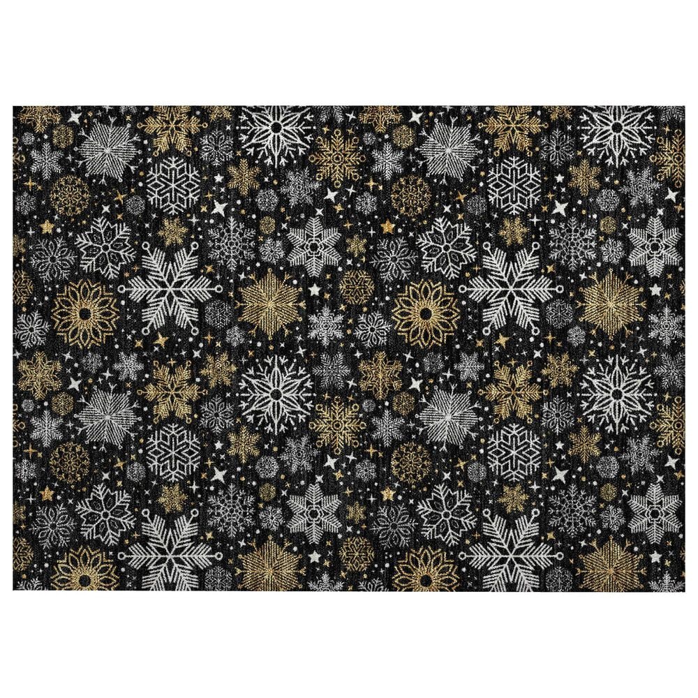 Dalyn Rug Company Wonderland WN31 2"6" x 3"10" Black Indoor/Outdoor Area Rug, , large