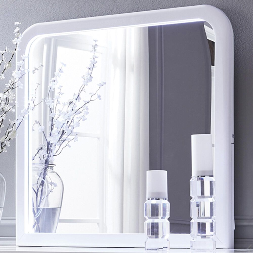 Ashley Jarlee Dresser Mirror in White, , large