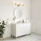 James Martin Vanities Chicago 48" Single Bathroom Vanity in Glossy White with 3 cm Lime Delight Quartz Top and Rectangular Sink, , large