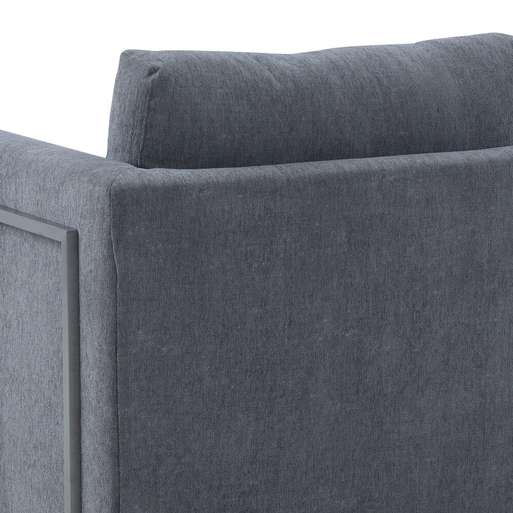 Blue River Heritage 2-Piece Sofa &amp; Chair Set in Gray/Brushed Stainless Steel, , large