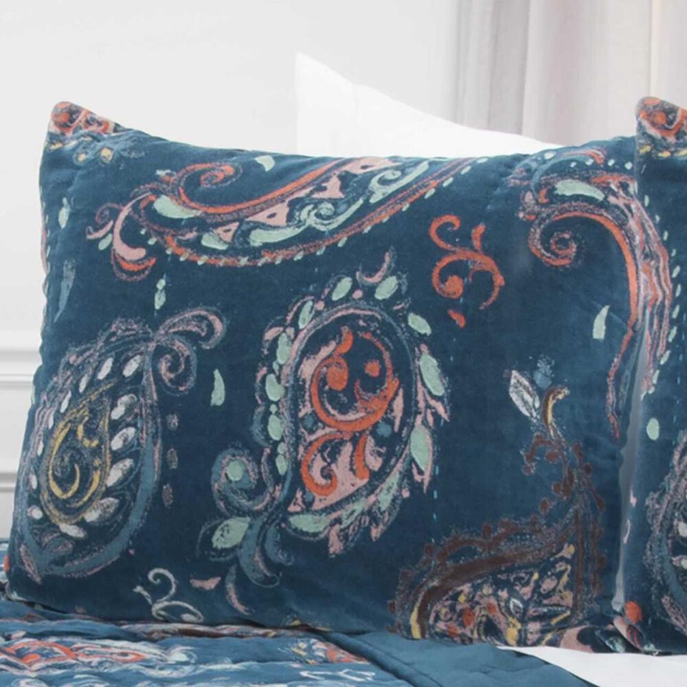 Rizzy Home Evanstar 20" x 36" King Sham in Blue, , large