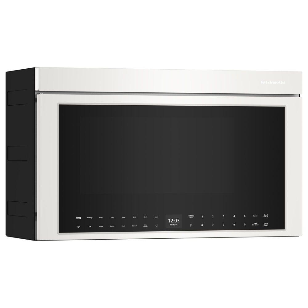 KitchenAid 1.1 Cu. Ft. Multifunction Over-the-Range Microwave Oven with Flush Built-In Design in Porcelain White, , large
