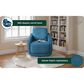 Lifestyle Solutions Lydia Swivel Accent Chair in Blue, , large